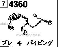 4360 - Brake piping (5 link suspension) 