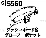 5560A - Dashboard, crash pad & glove box (saloon)(floor shift)