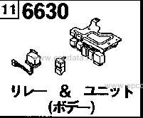 6630A - Relay & unit (body) (saloon)(floor shift)
