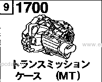 1700F - Transmission case (manual) (2wd)(1700cc> non-egi >non-turbo >5-speed)