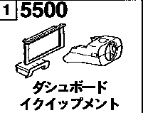 5500A - Dashboard equipment (gasoline) (cluster switch front 4ｹ ﾂｷ & cluster switch front 6ｹ ﾂｷﾖｳ) 