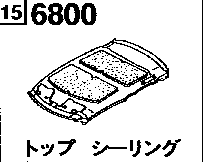 6800A - Top ceiling (hatchback) (3-door)