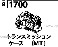 1700AB - Transmission case (manual) (5-speed)(2wd)(1700cc)