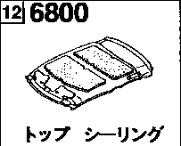 6800A - Top ceiling (hatchback >3-door)