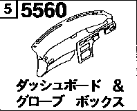 5560A - Dashboard, crash pad & glove box (coupe)