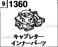 1360 - Carburettor inner parts (gasoline)(carburettor)