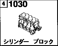 1030 - Cylinder block (gasoline)(1300cc)