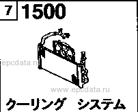 1500 - Cooling system (gasoline)(1300cc)