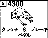 4300 - Clutch & brake pedal (gasoline > non-egi)