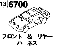 6700 - Wire harness (front & rear) (gasoline)(1300cc & 1500cc)