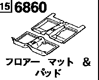 6860B - Floor mat & pad (wagon)