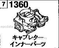 1360A - Carburettor inner parts (gasoline)(1600cc> non-egi)