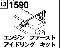 1590 - Engine fast idling kit (gasoline)(1300cc & 1500cc)(air conditioner option)