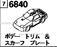 6840A - Body trim & scuff plate (coupe)(4- seater)
