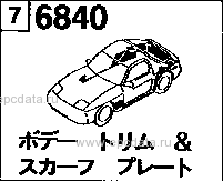 6840 - Body trim & scuff plate (coupe)