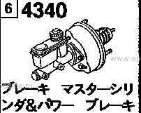 4340 - Brake master cylinder & power brake (gasoline)(1600cc)