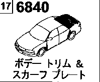 6840A - Body trim & scuff plate (2-door)