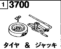 3700A - Tire & jack (4ws)