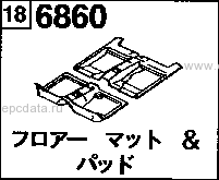6860A - Floor mat & pad (5-door)