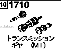 1710 - Manual transmission gear (reciprocating)(4-cylinder) 