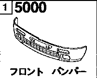 5000A - Front bumper (hardtop) 