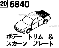 6840A - Body trim & scuff plate (hardtop) 