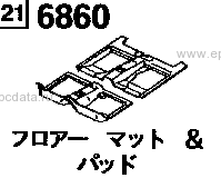 6860A - Floor mat & pad (hardtop) 