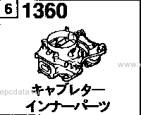 1360 - Carburettor inner parts (reciprocating)(2000cc>4-cylinder) 