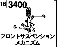 3400A - Front suspension mechanism (reciprocating)(6-cylinder) 