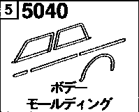 5040 - Body molding (sedan)