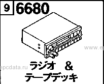 6680A - Audio system (radio & tape deck) (rent-a-car)