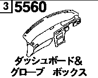 5560 - Dashboard, crash pad & glovebox 