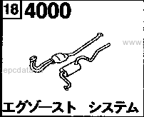 4000B - Exhaust system (2500cc)