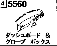 5560 - Dashboard, crash pad & glove box 