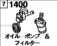 1400A - Oil pump & filter (diesel)