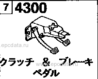 4300A - Clutch & brake pedal (1800cc double tire) (truck & double cabin) 