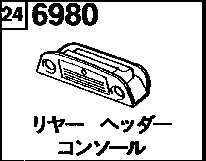 6980 - Rear header console (wagon, gsx, limited)