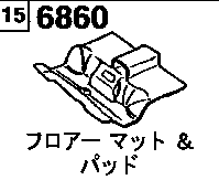 6860A - Floor mat & pad (3500cc)(2wd)