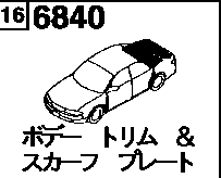 6840 - Body trim & scuff plate (wagon)(xg)