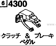 4300B - Clutch & brake pedal (at)
