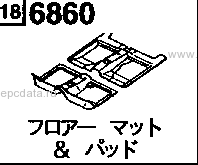 6860AA - Floor mat & pad (4wd)