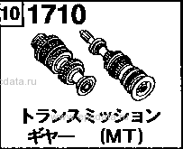 1710 - Transmission gear (manual) (4-speed)(gasoline & l.p.g.)