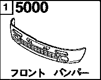 5000A - Front bumper (sedan) (with shock absorber) 
