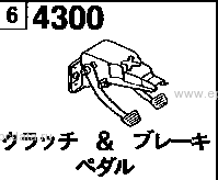 4300 - Clutch & brake pedal (mt) (taxi)