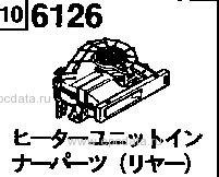 6126 - Heater unit inner parts (rear)
