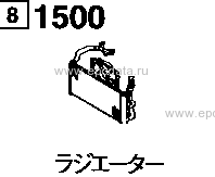 1500 - Radiator & cooling fan (gasoline)