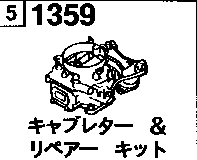 1359A - Carburettor & repair kit (gasoline)(1400cc)