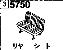 5750 - Rear seat (wagon)(2wd)