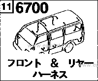 6700B - Front & rear wire harness (wagon & van)(diesel)(2wd)