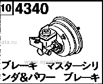 4340 - Brake master cylinder & power brake (gasoline)